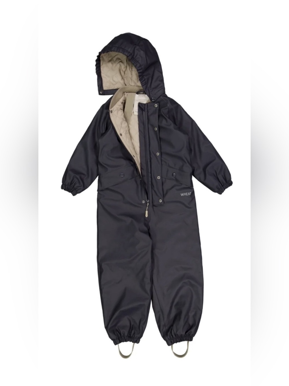Wheat Aiko Thermal Rainsuit in Black- 2Y
